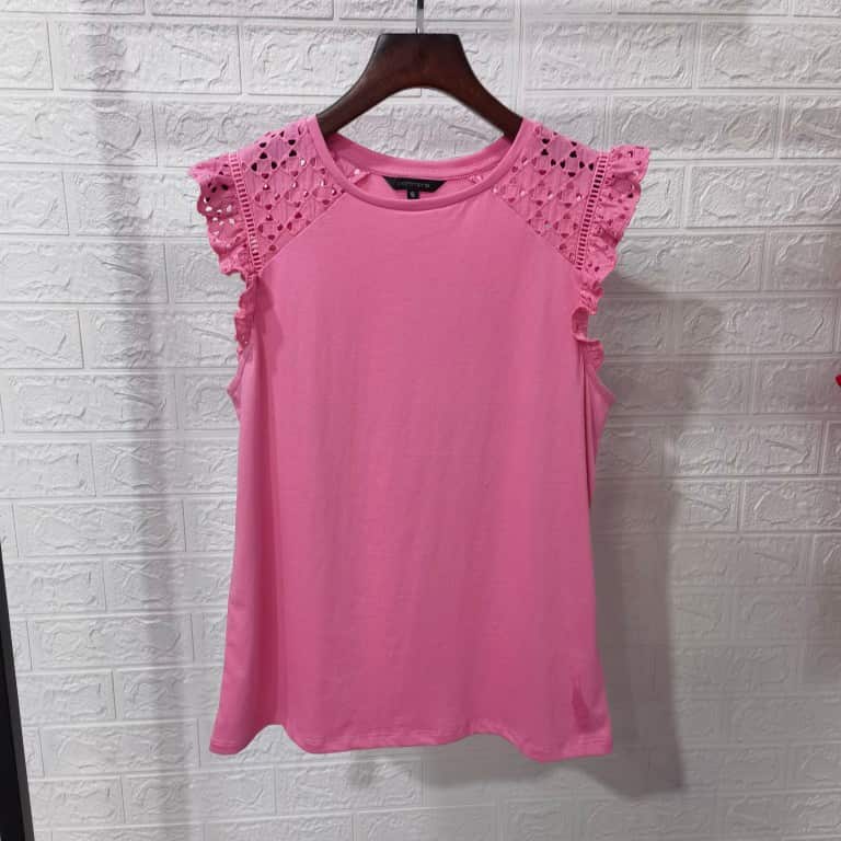 Jersey manufactured by Belleza — Lace Shoulder Jersey Tops