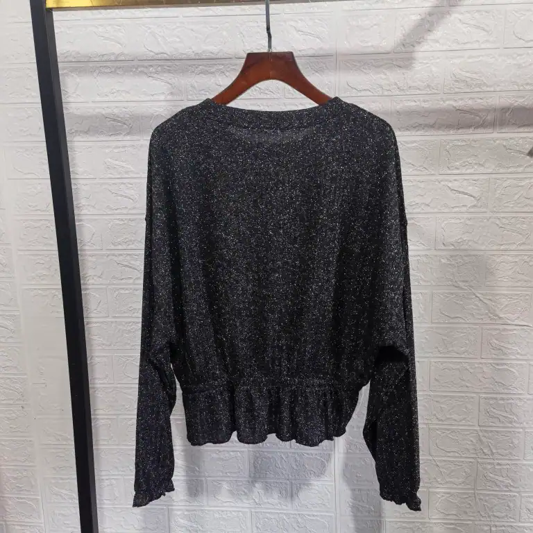Lurex Peplum Knit Top manufactured by Belleza — 78% Viscose · 17% Lurex · 5% Spandex, 12GG — view 4