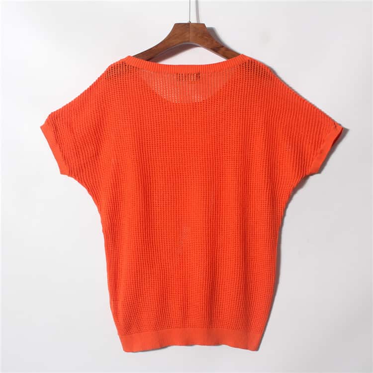 Pointelle Knitting Tops manufactured by Belleza — 100% Cotton, 5GG — view 3