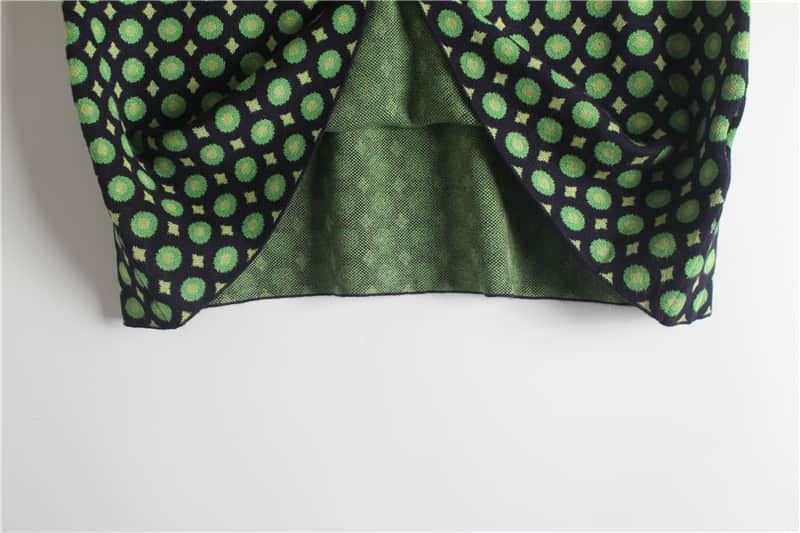 Green Flower Knitting Skirt manufactured by Belleza — 100% Polyester, 12GG — view 5