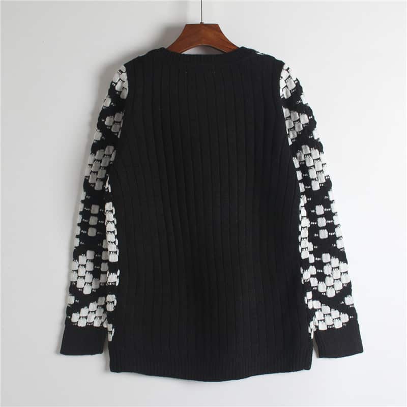 Keyboard Jacquard Knitwear manufactured by Belleza — 72% Acrylic · 28% Polyester, 7GG — view 7