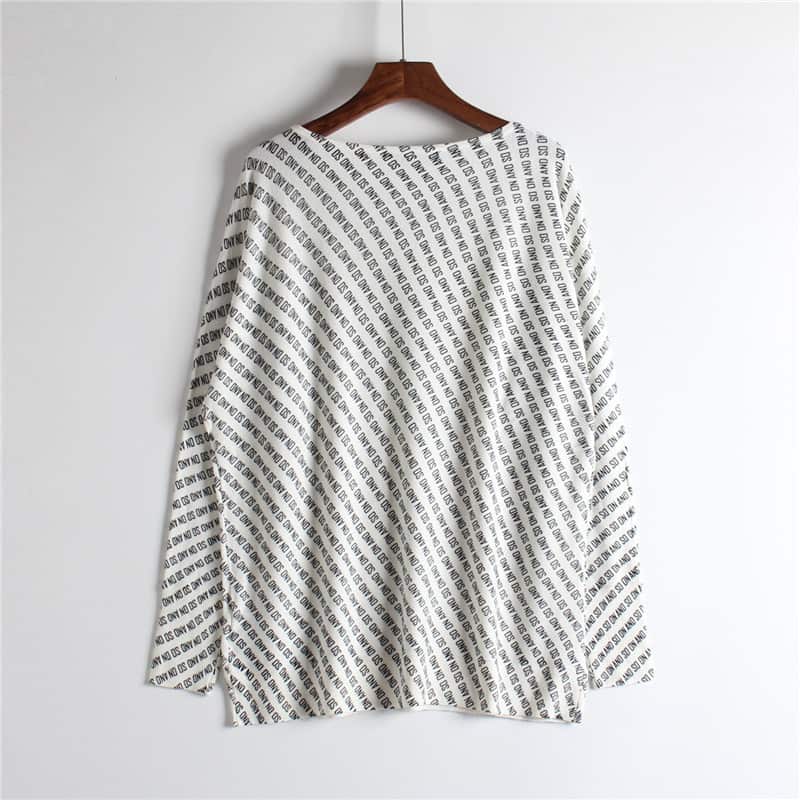 Print Words Knitting Tops manufactured by Belleza — 80% Viscose · 20% Nylon, 14GG — view 4