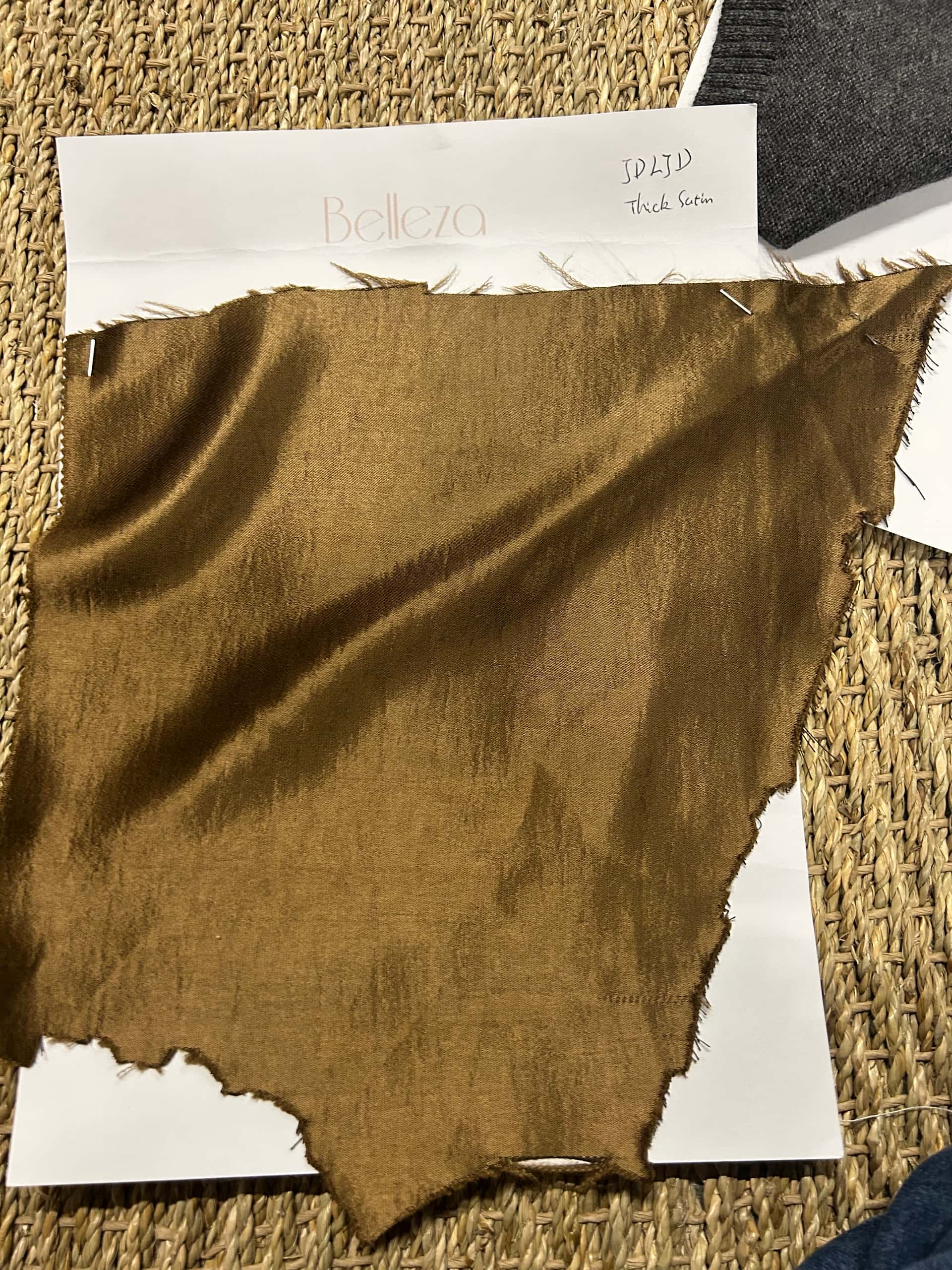 Bronze silk — fabric developed by Belleza