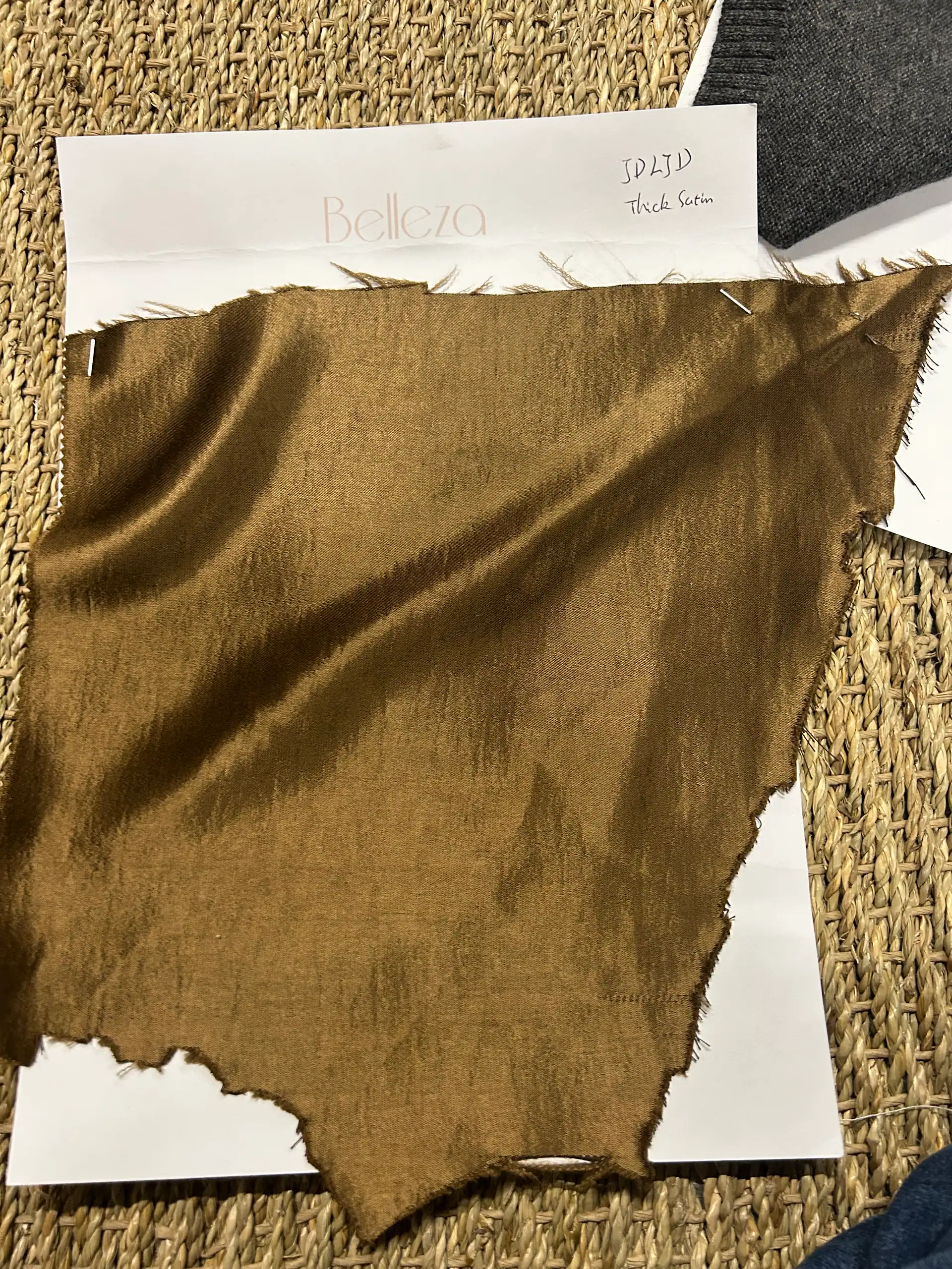 Bronze silk — fabric developed by Belleza