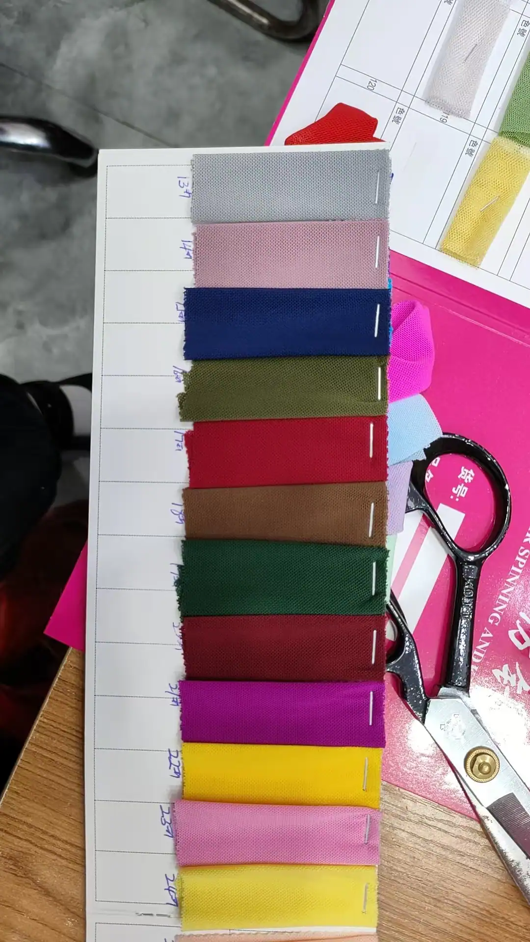 Colour range — fabric developed by Belleza