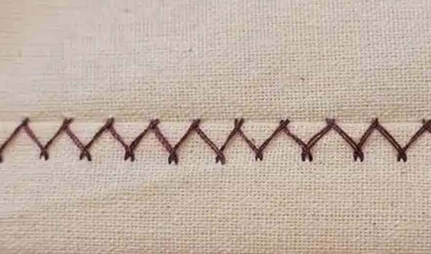 Embroidered trim on linen — fabric developed by Belleza