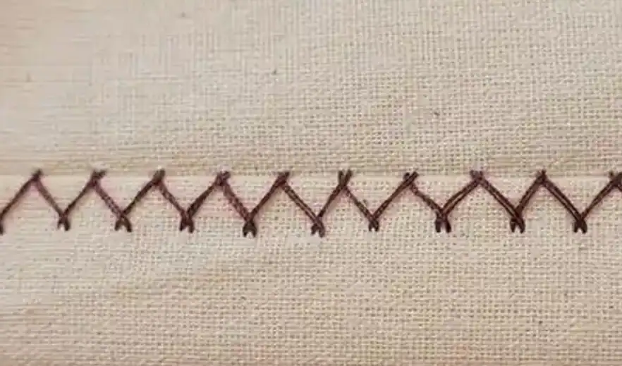 Embroidered trim on linen — fabric developed by Belleza