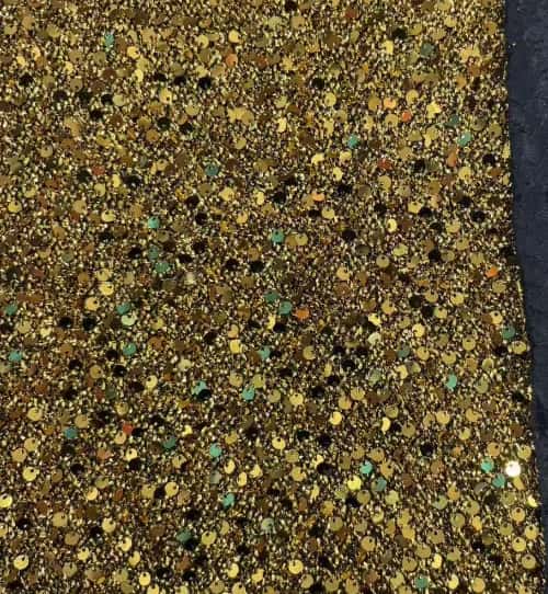 Gold sequin ground — fabric developed by Belleza