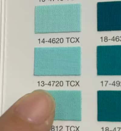 Pantone TCX chips — fabric developed by Belleza