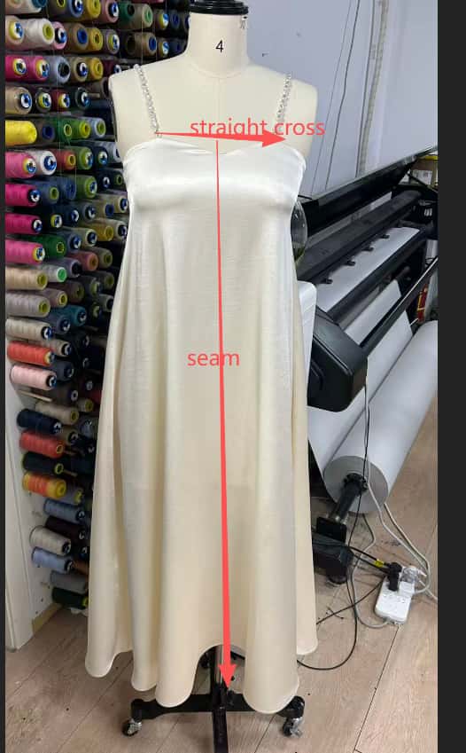 Grain and seam marked out on the toile — made in the Belleza workshop