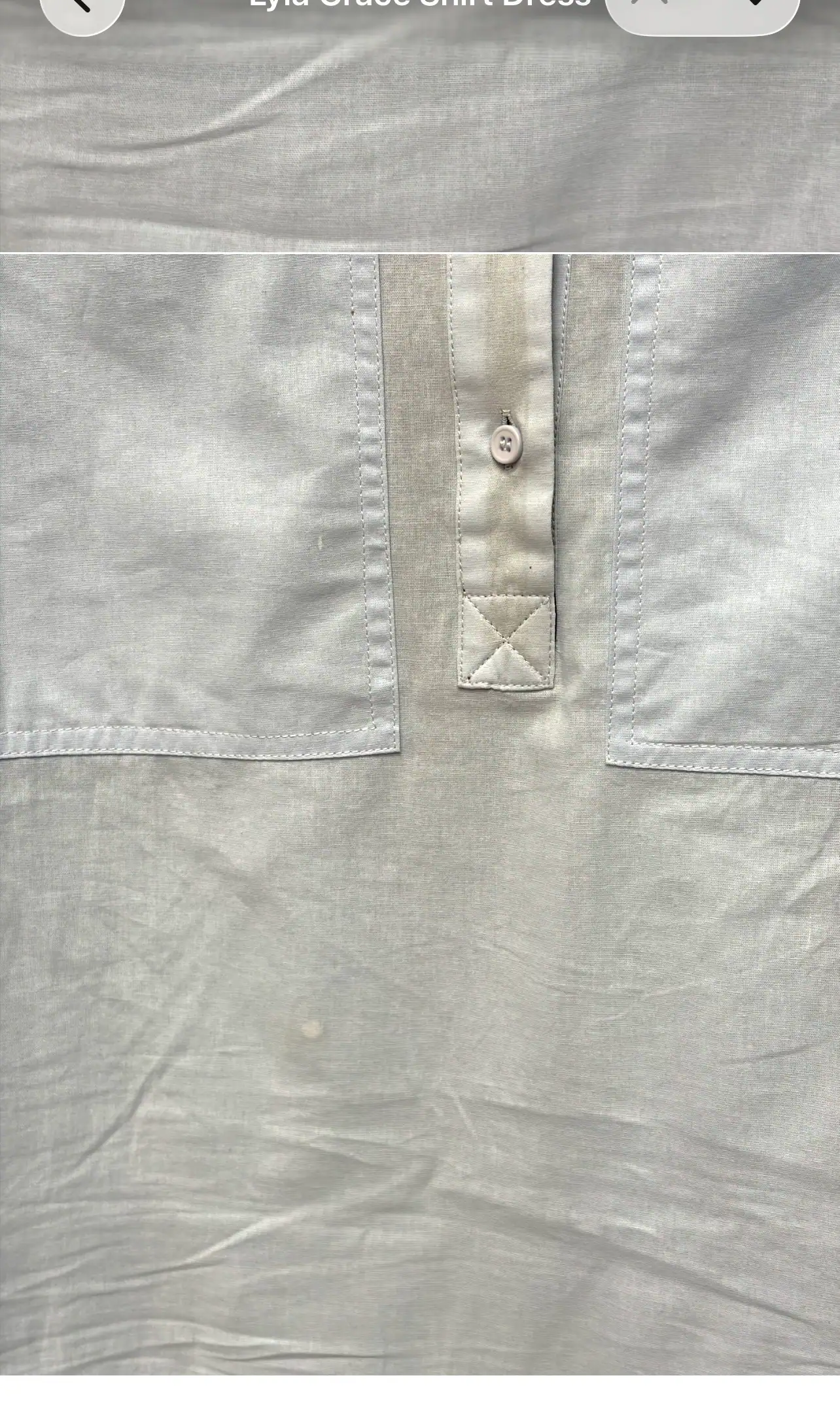 Placket and chest pocket — made in the Belleza workshop