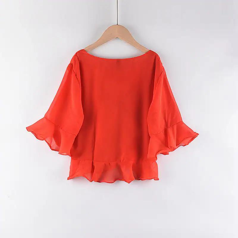 Flutter-Sleeve Blouse manufactured by Belleza — view 2