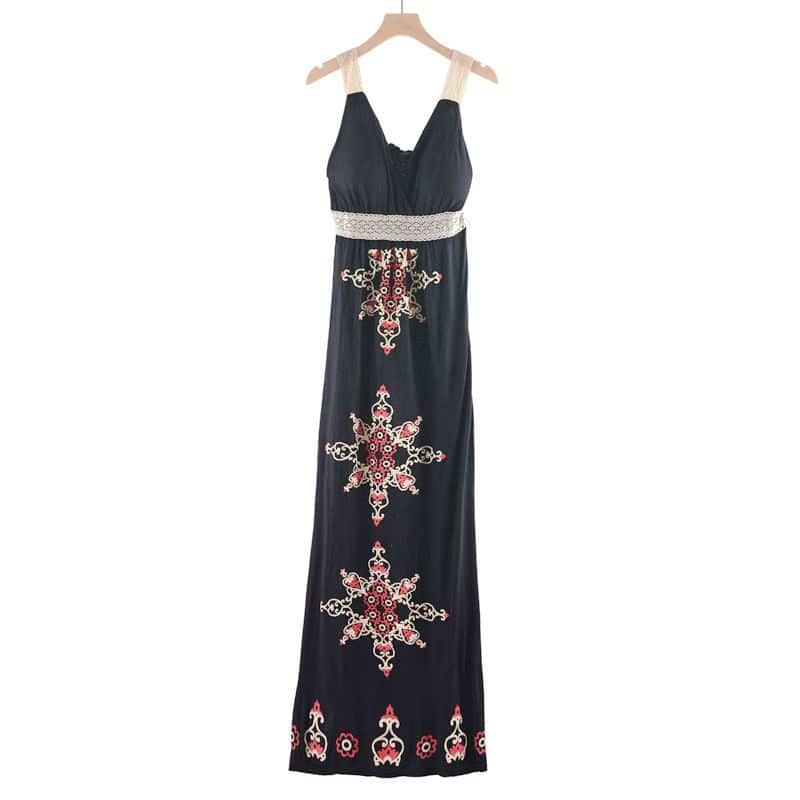 Woven manufactured by Belleza — Print Long Strap Dress