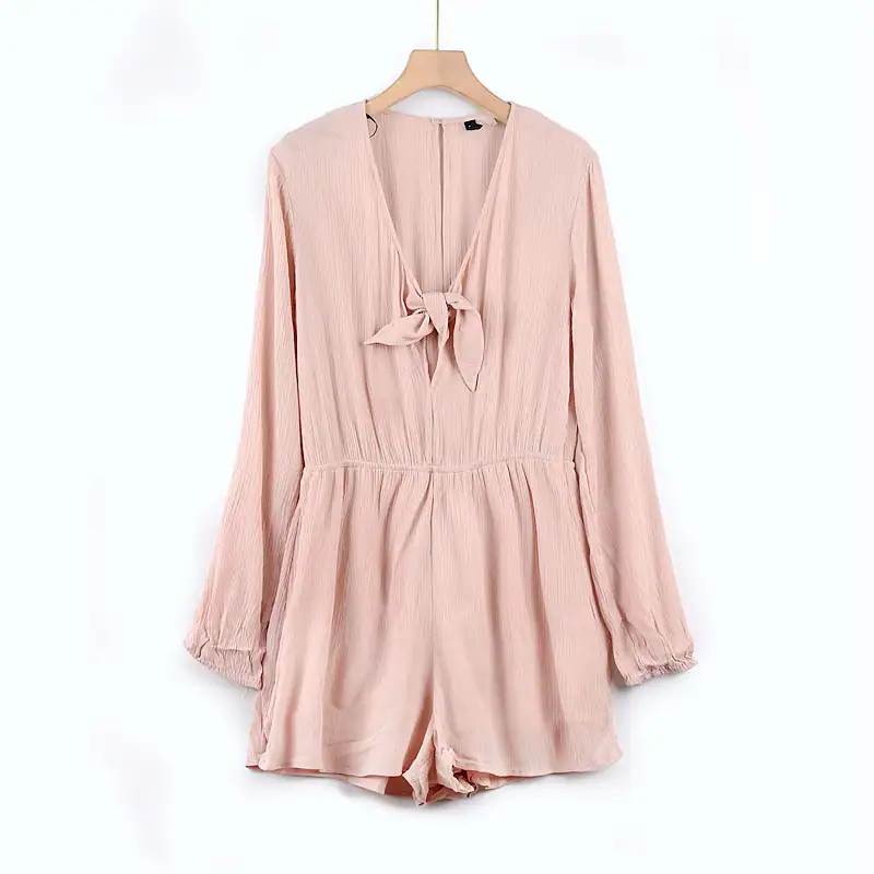Tie-Front Crepe Playsuit manufactured by Belleza