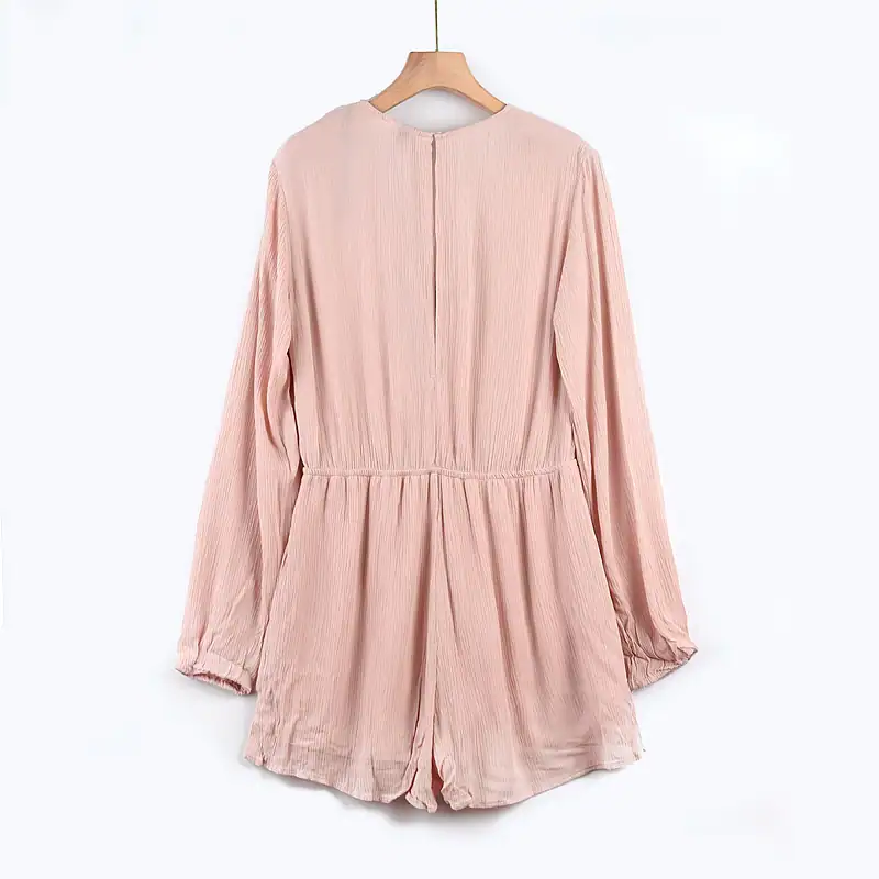 Tie-Front Crepe Playsuit manufactured by Belleza — view 2