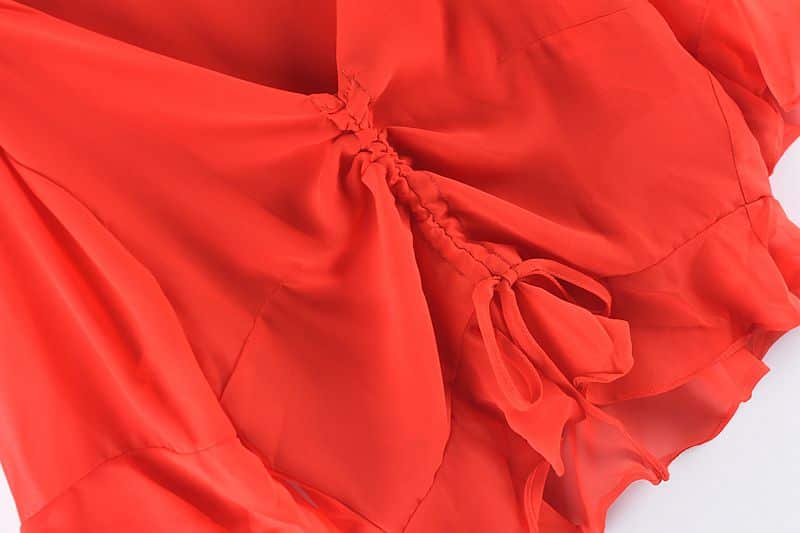 Red Frill Tops manufactured by Belleza — view 3