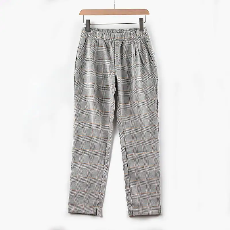 Checked Trousers manufactured by Belleza