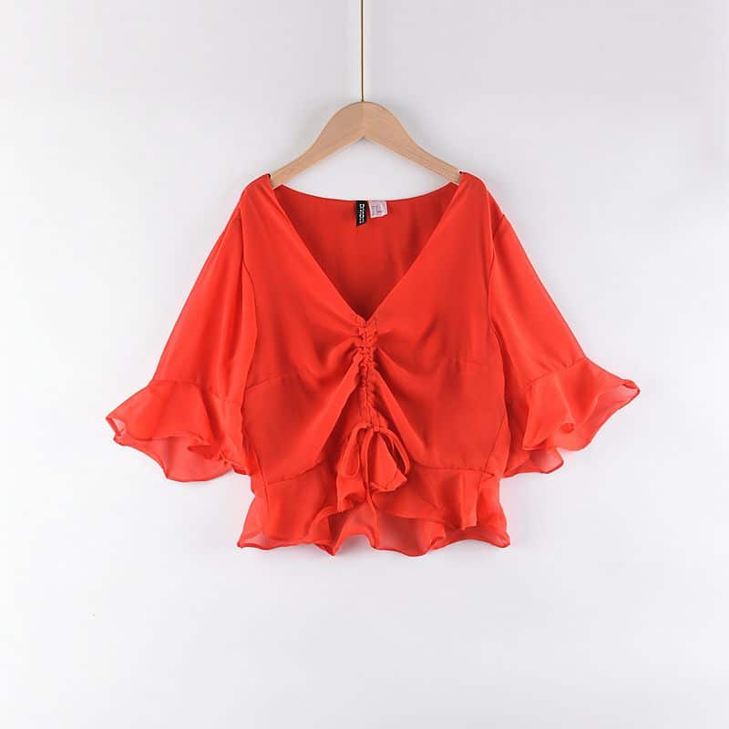 Red Frill Tops — Woven manufactured by Belleza