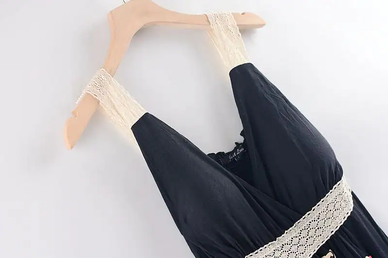 Embroidered Strap Maxi Dress manufactured by Belleza — view 3