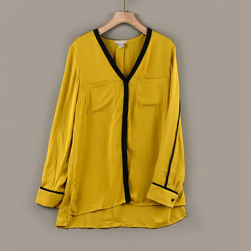 V-Neck Satin Blouse manufactured by Belleza