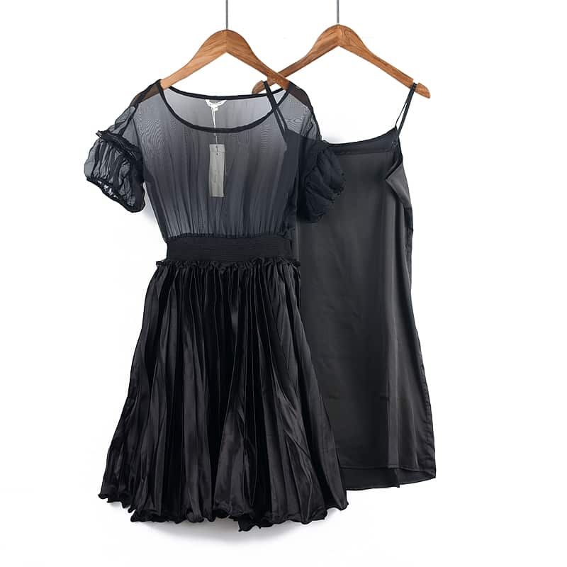 Black 2 Piece Dress manufactured by Belleza — view 2